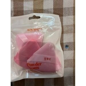 Ulta Beauty Collection Powder Puffs Trio Pink Triangular Velour Makeup Sponges